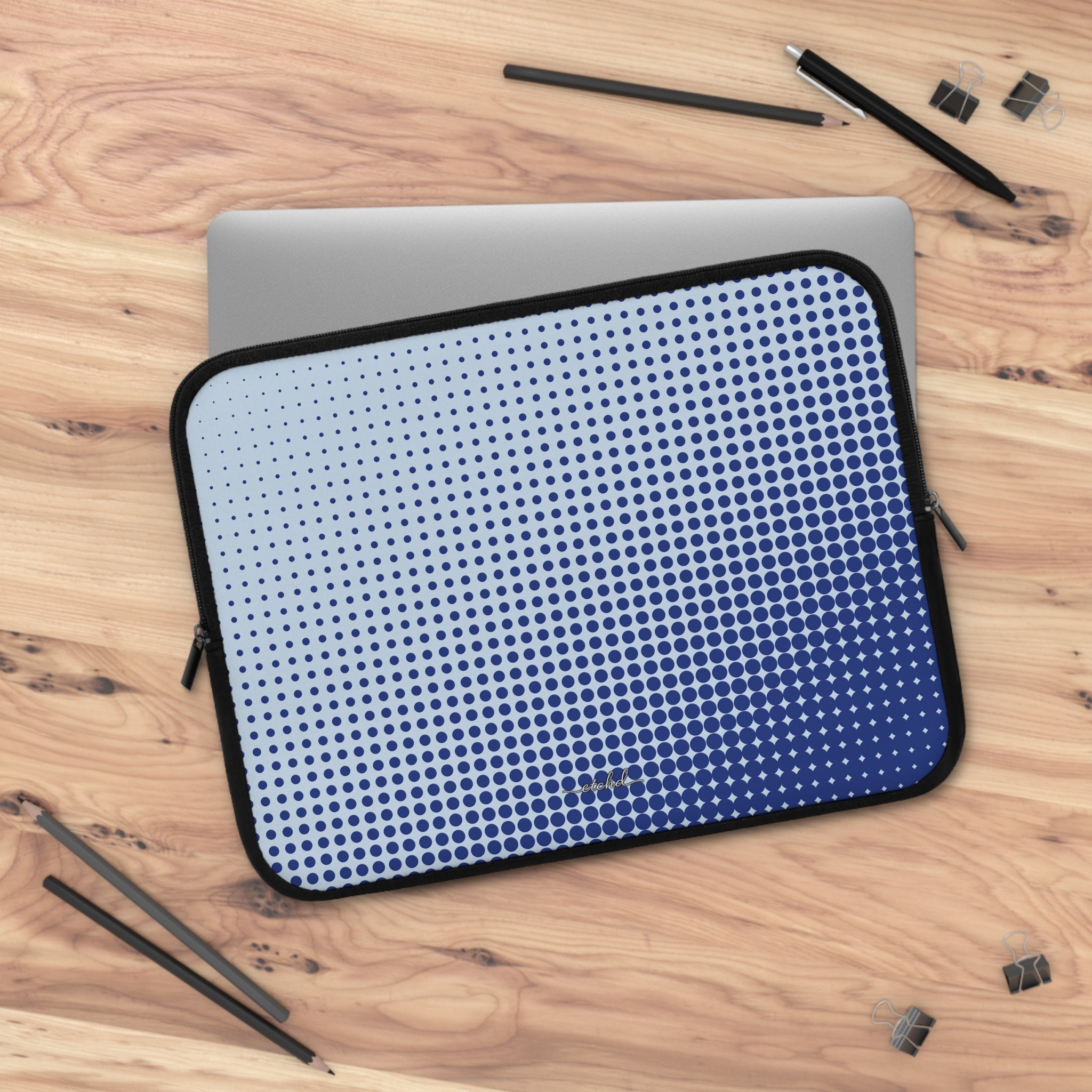 Cobalt Halftone Laptophülle-zoom-24