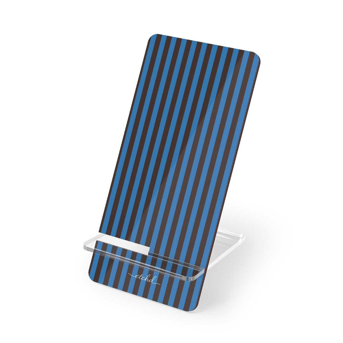 Espresso & Cerulean Striped Soporte para móvil de etchd