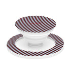 Blue & Cherry Striped Diagonal Phone Grip And Stand