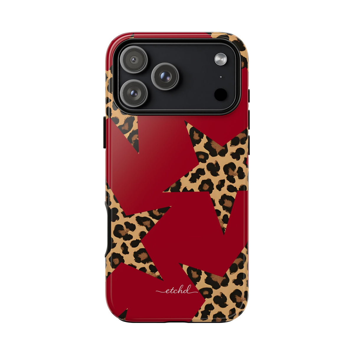 Red & Leopard Stars Phone Case by etchd, view 59
