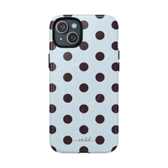Plum And Blue Polka Dot Magnetic Phone Case by etchd, view 9