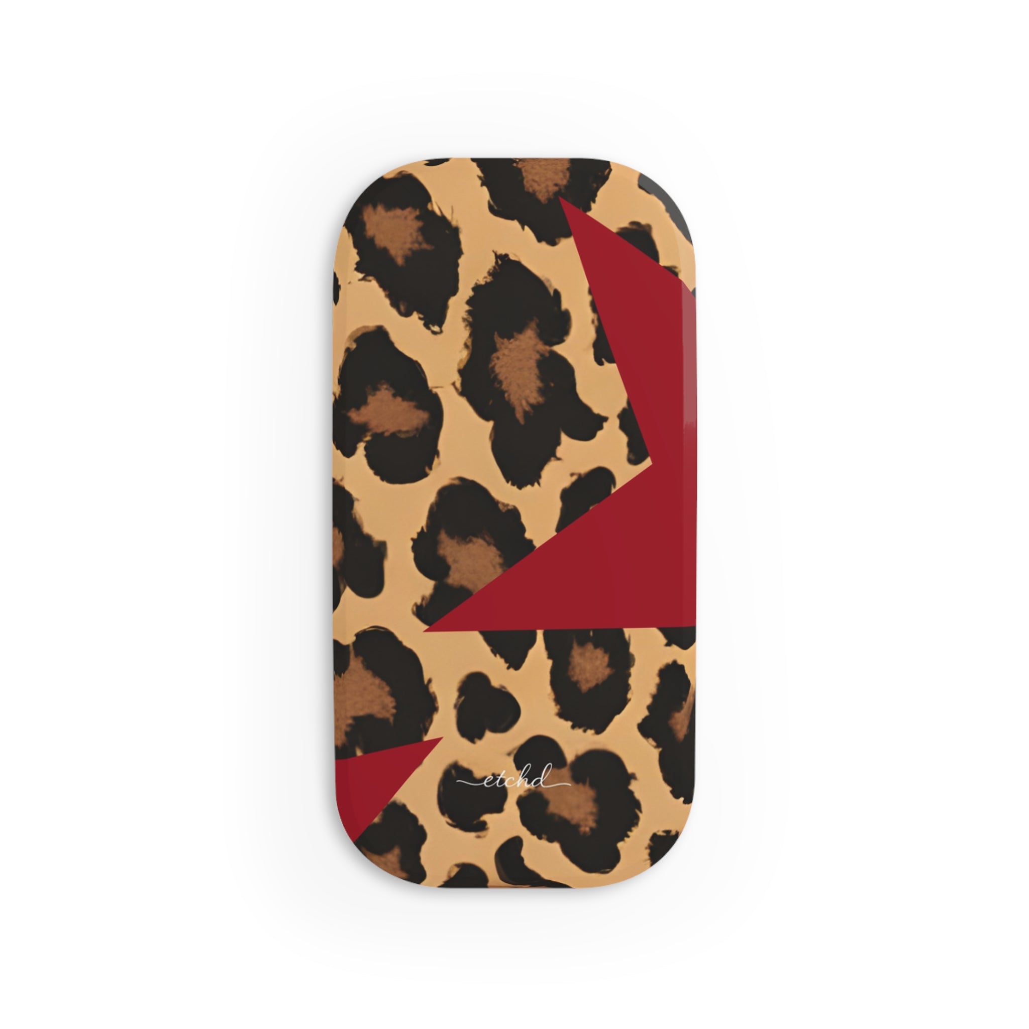 Leopard & Red Stars Click-On Phone Grip by etchd, view 2