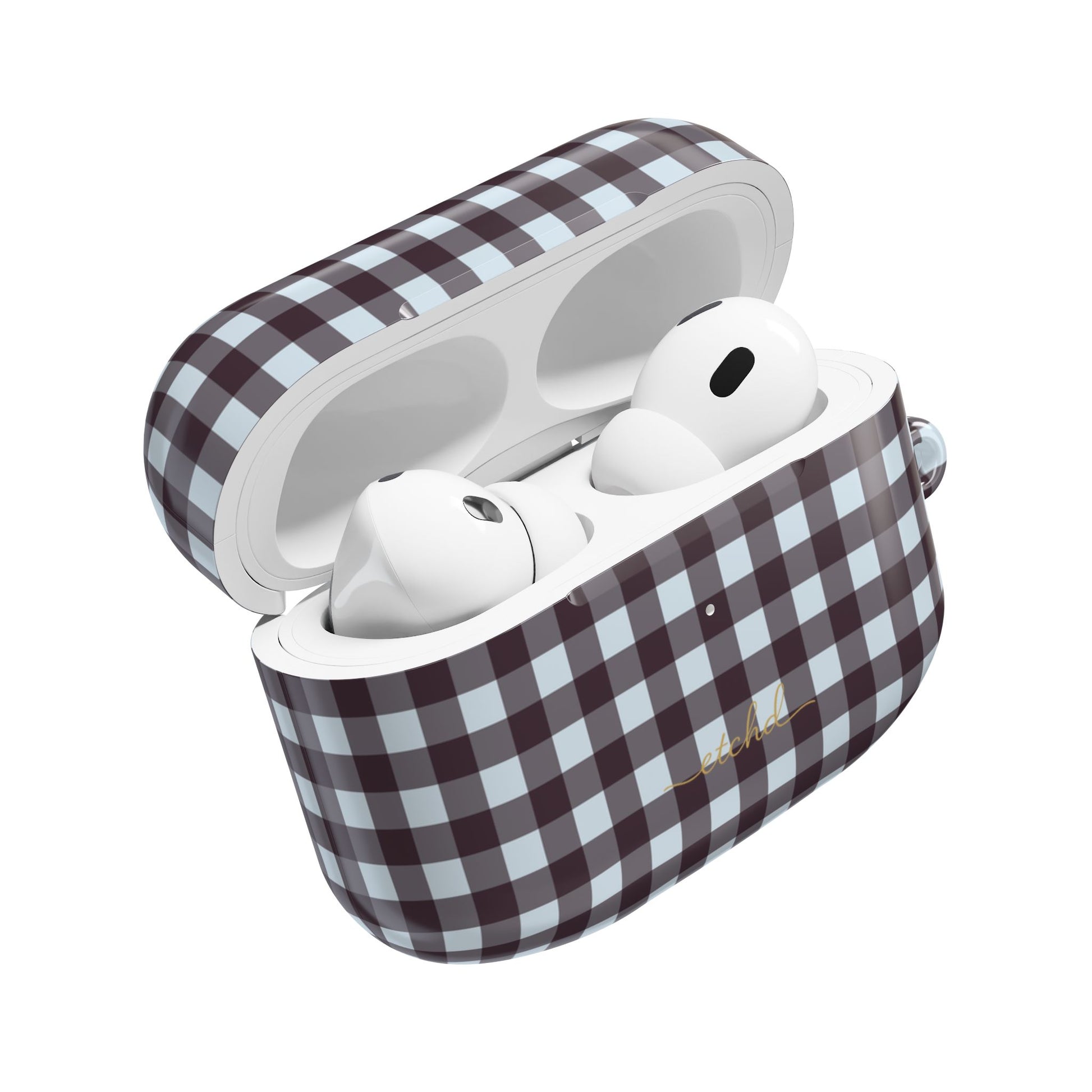 Blue & Plum Gingham AirPod Case by etchd, view 9