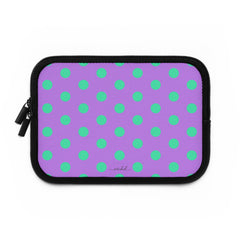 Hypermint And Lilac Polka Dot Laptop Sleeve by etchd, view 2