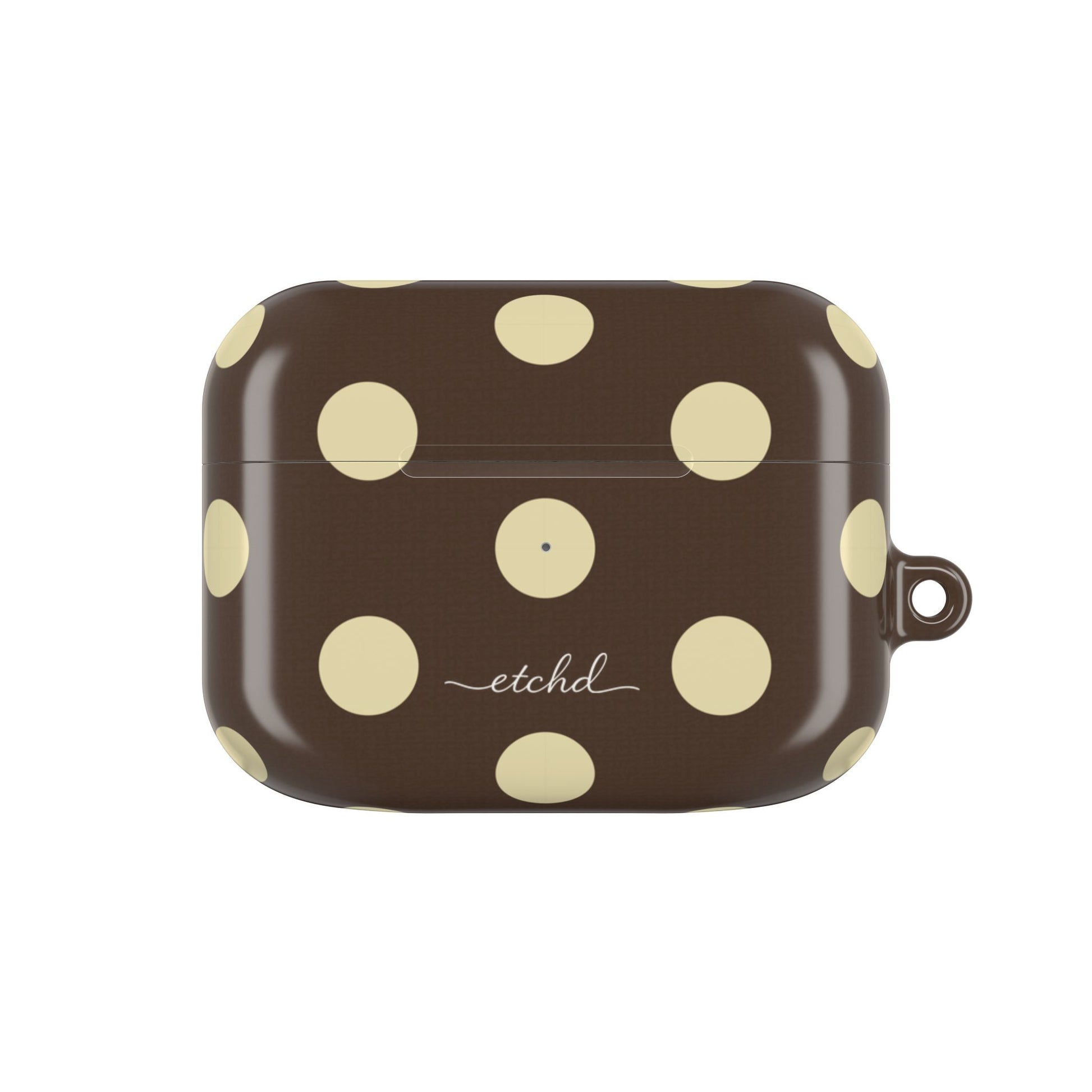 Brown & Butter Polka Dot AirPod Case by etchd