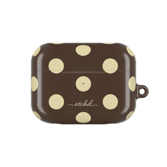 Brown & Butter Polka Dot AirPod Case by etchd