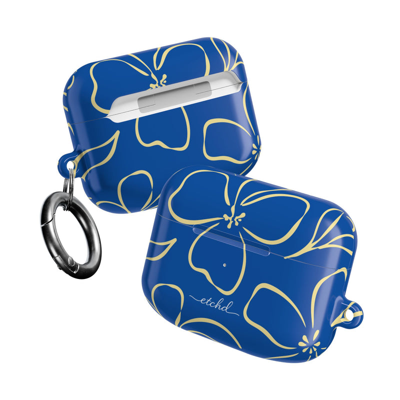 Cobalt & Butter Floral AirPod Case by etchd, view 10