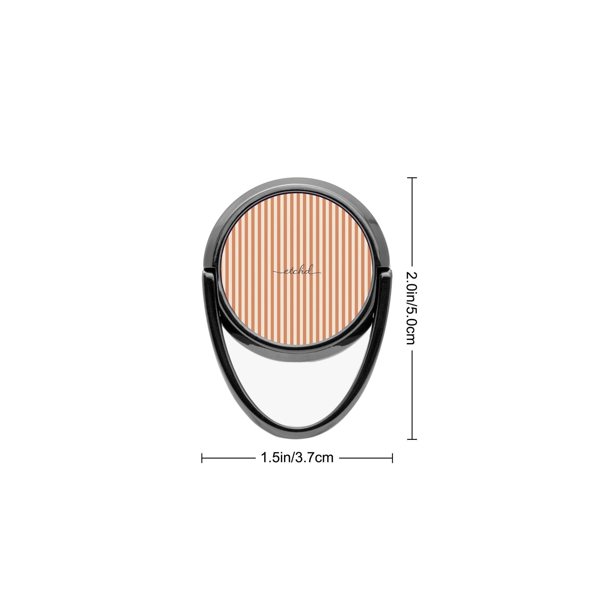 Terracotta & Cream Striped Phone Ring Holder by etchd, view 3