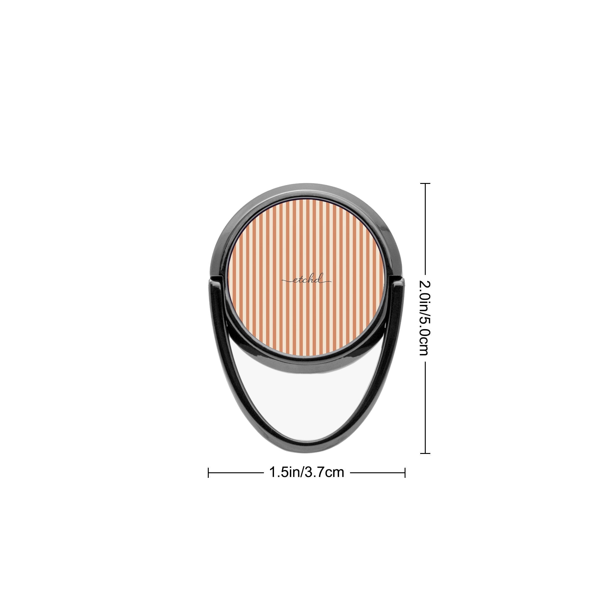 Terracotta & Cream Striped Phone Ring Holder by etchd, view 3