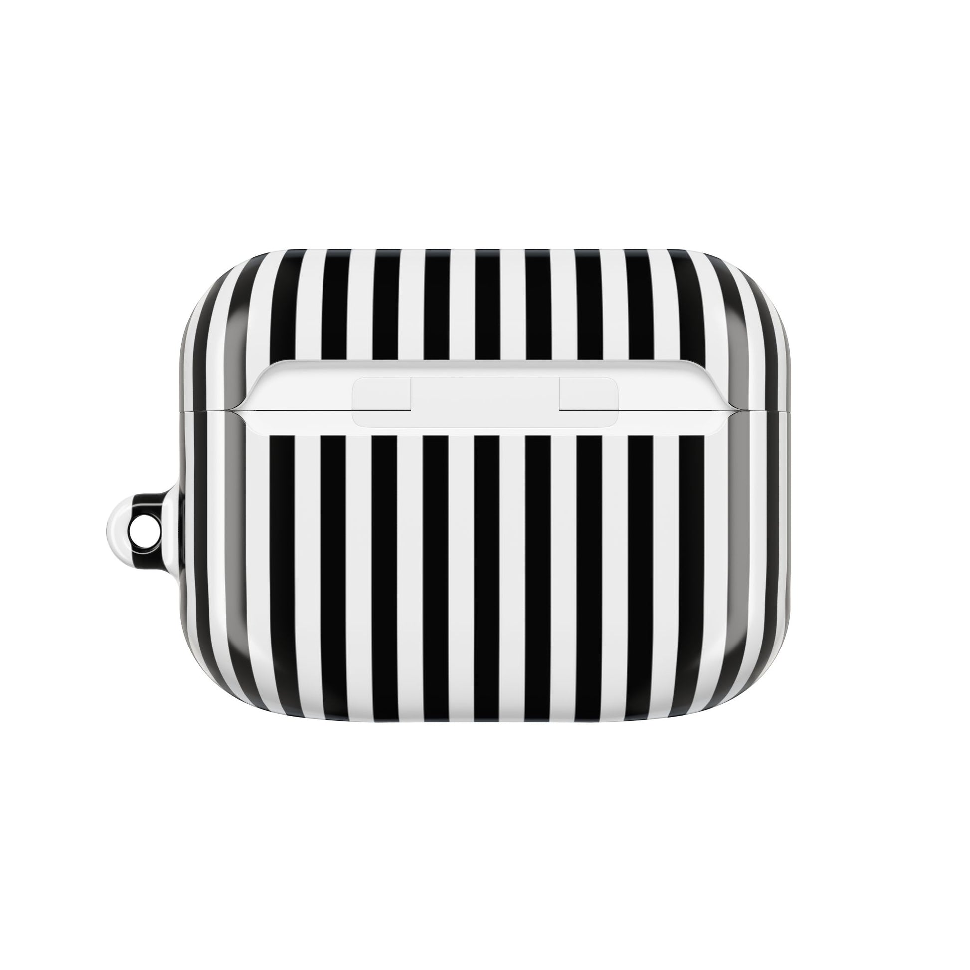 Black & White Striped AirPod Case by etchd, view 7