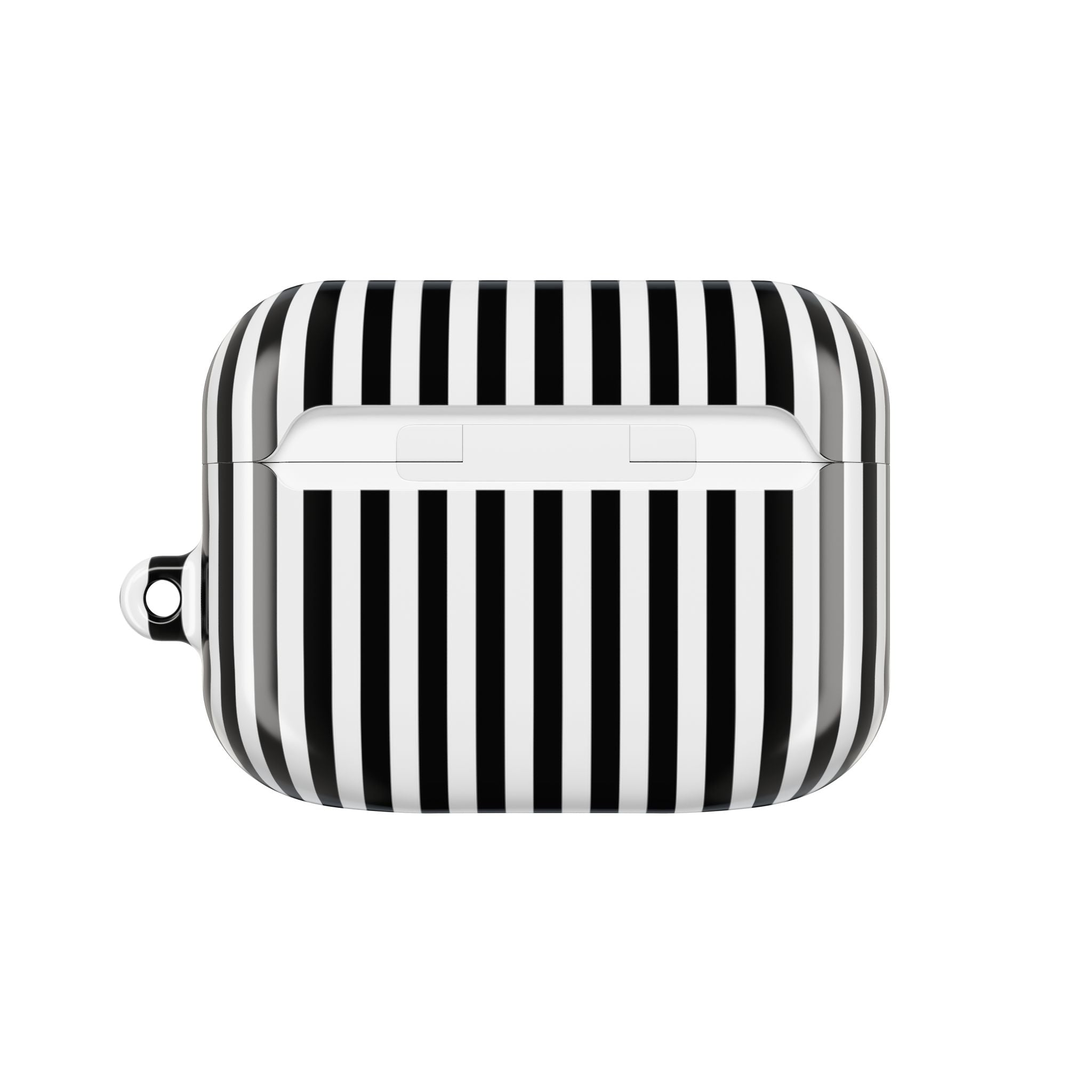 Black & White Striped AirPod Case by etchd, view 7
