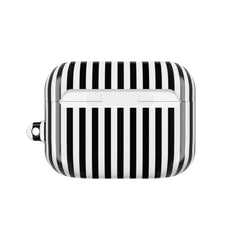 Black & White Striped AirPod Case by etchd, view 7