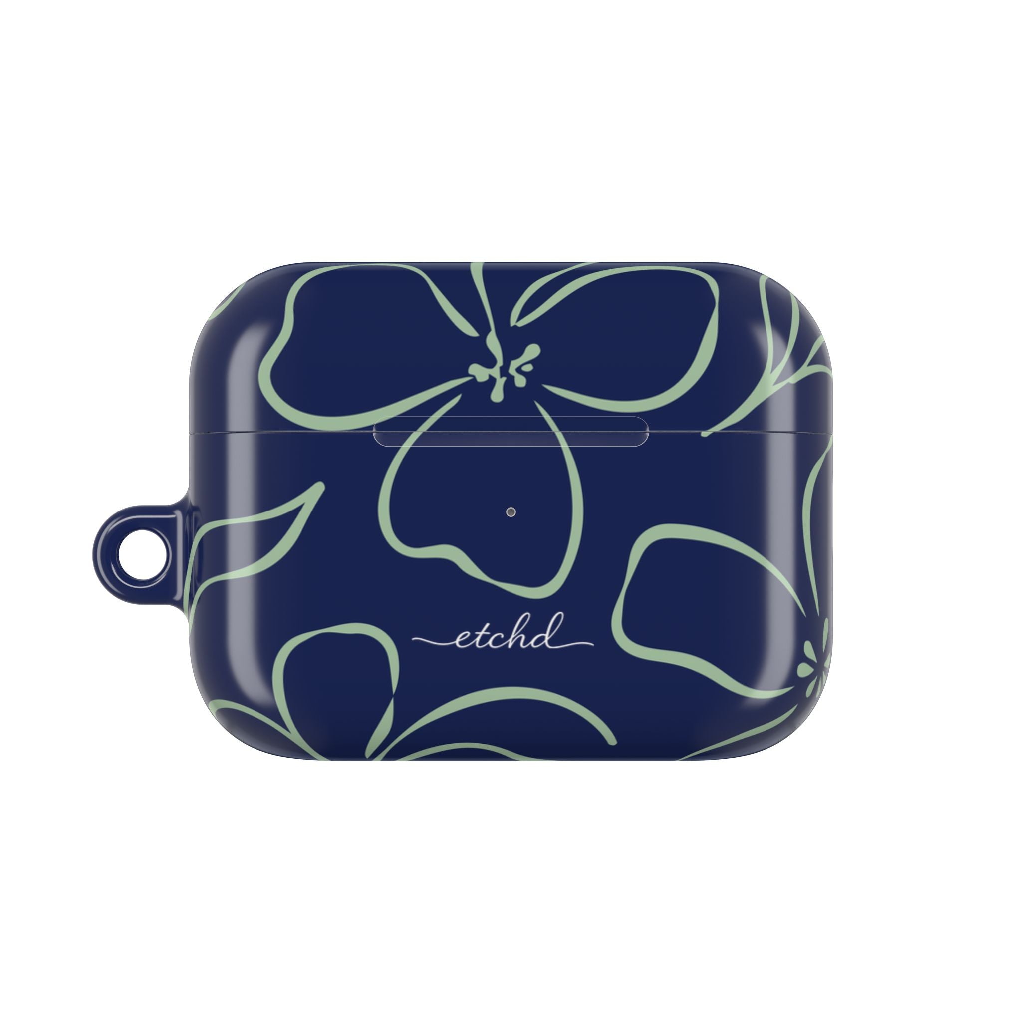 Navy & Sage Floral AirPod Case by etchd, view 2