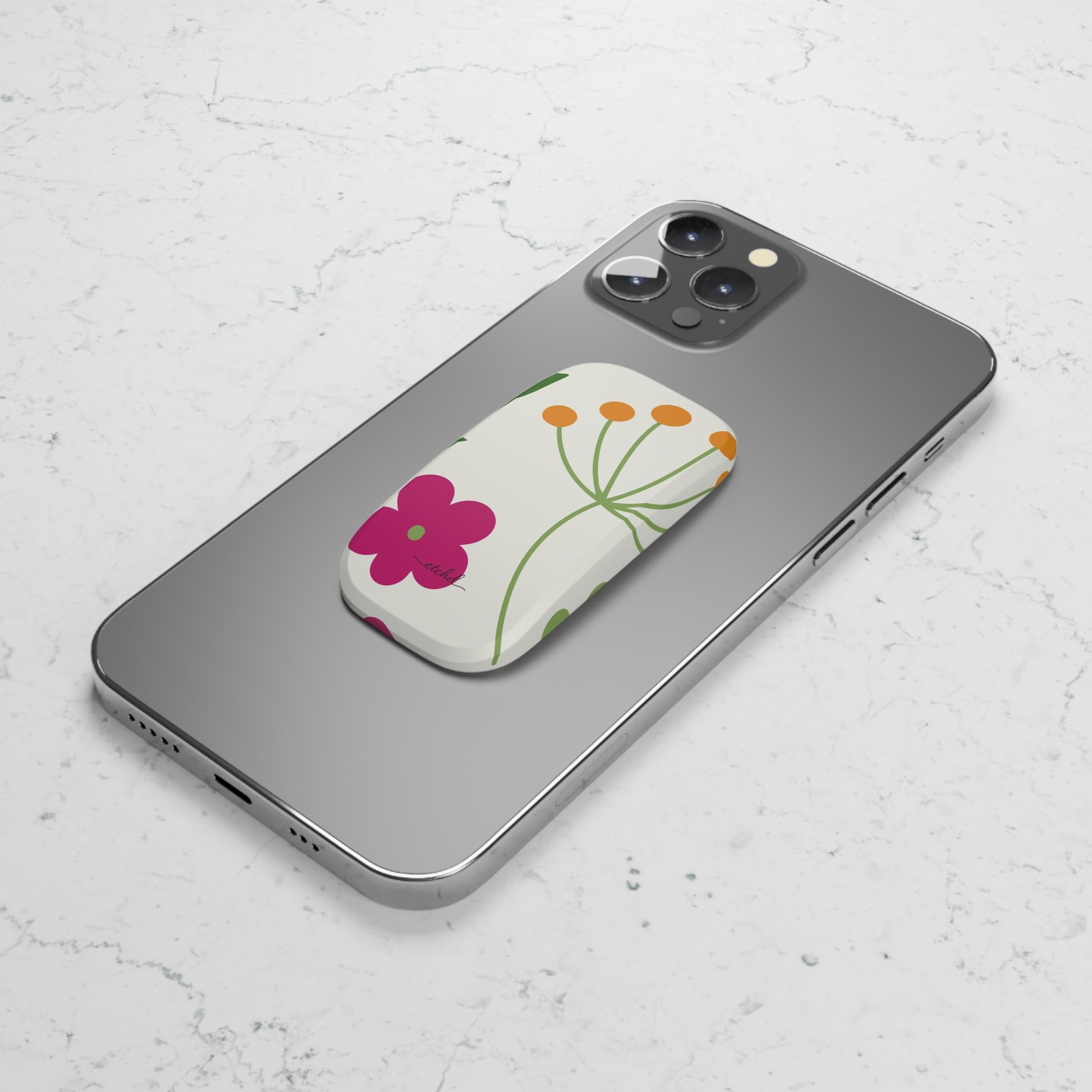 Funky Floral Click-On Phone Grip by etchd, view 8