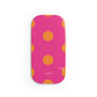 Orange & Pink Polka Dot Click-On Phone Grip