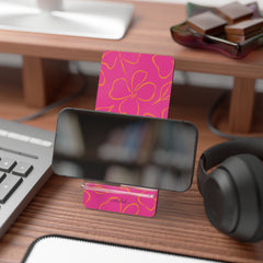 Pink & Orange Floral Phone Stand by etchd, view 4
