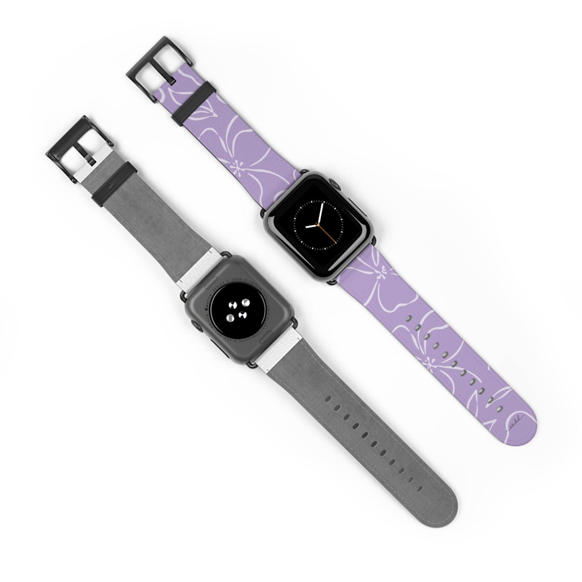 Lilac & Cream Floral Smartwatch Strap by etchd, view 10