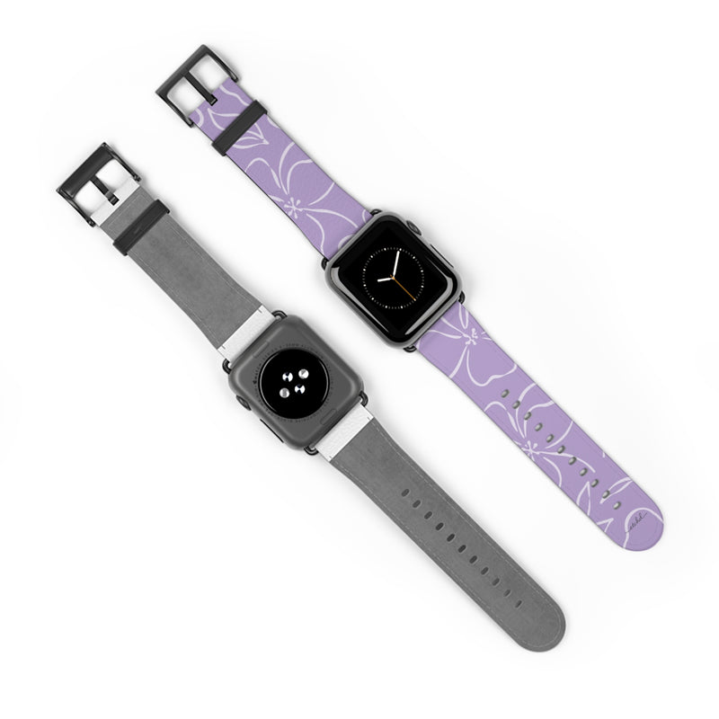 Lilac & Cream Floral Smartwatch Strap by etchd, view 10