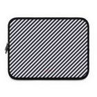 Navy & White Striped Diagonal Funda para portátil