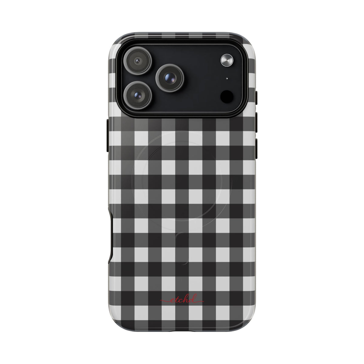 Black & White Gingham Magnetic Phone Case by etchd, view 31