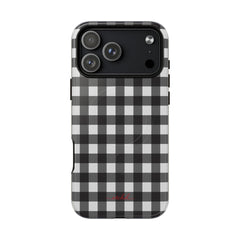 Black & White Gingham Magnetic Phone Case by etchd, view 31
