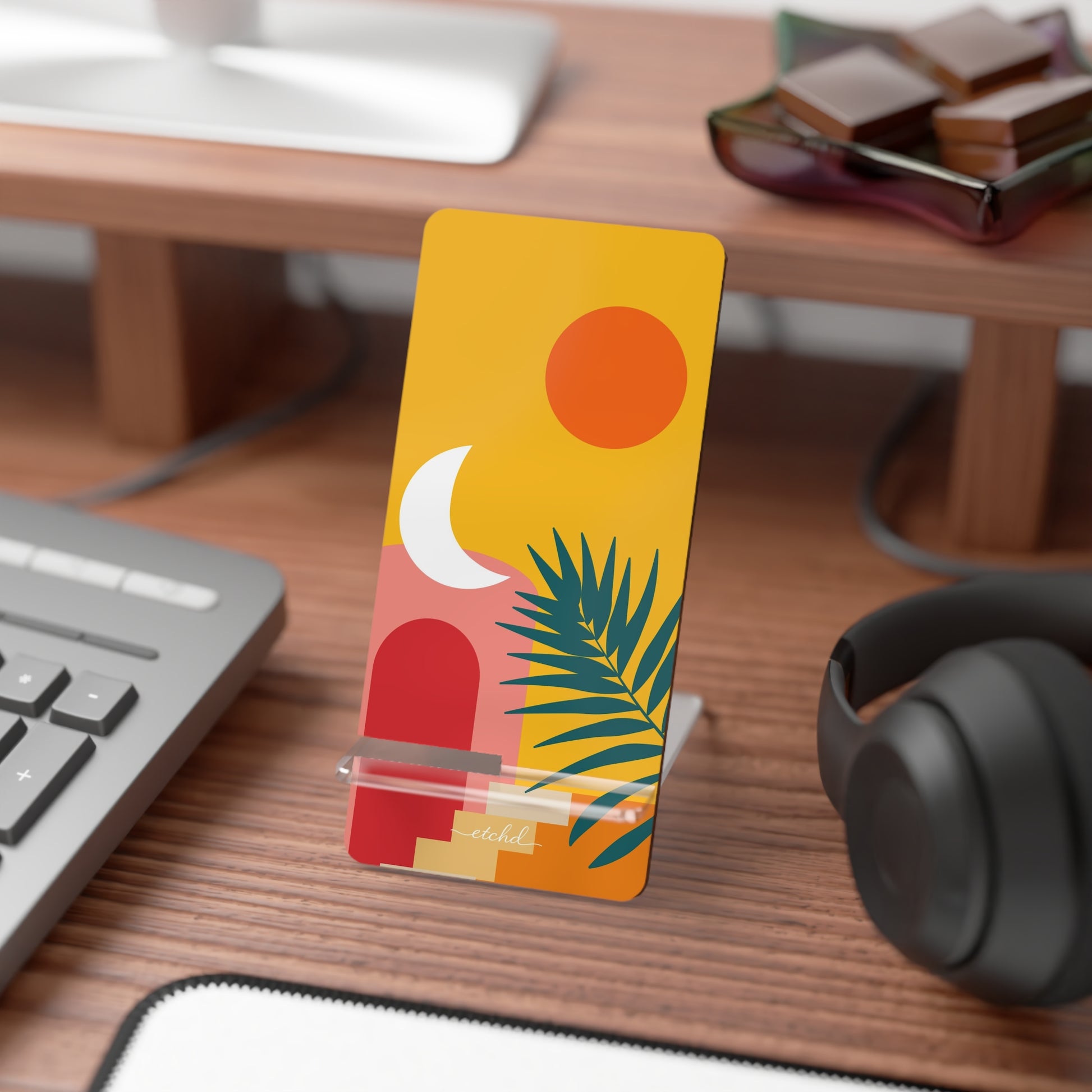 Tropical Sunset Phone Stand by etchd, view 3