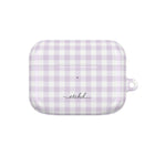 Lilac & White Gingham Funda para AirPods