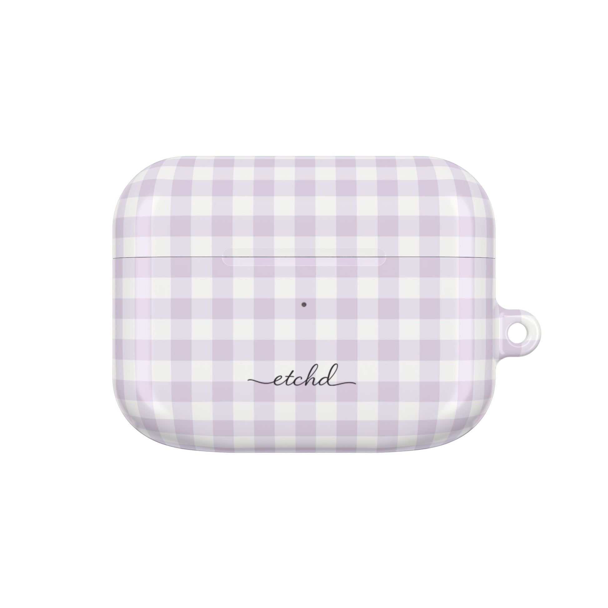 Lilac & White Gingham AirPod Case by etchd