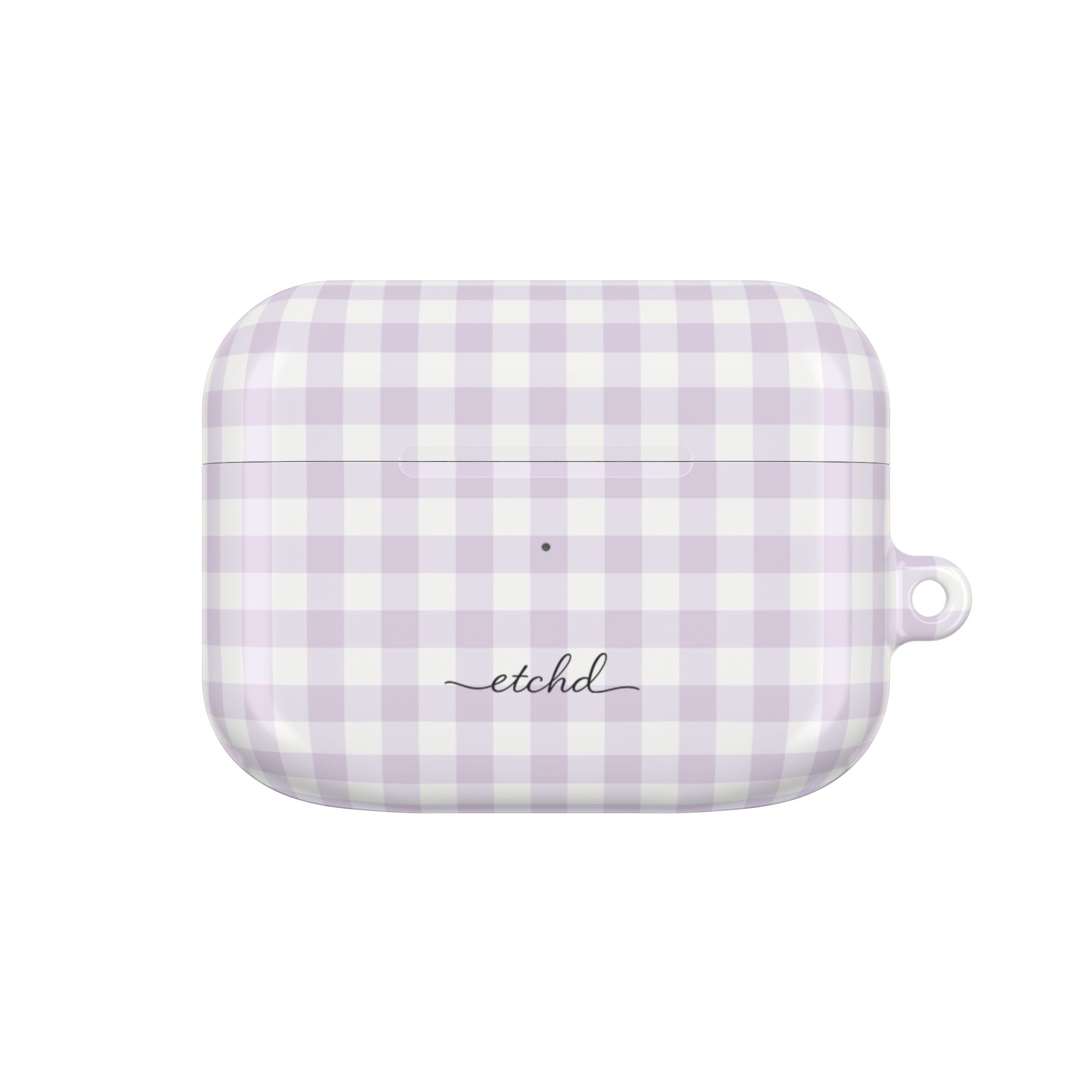 Lilac & White Gingham Funda para AirPods de etchd