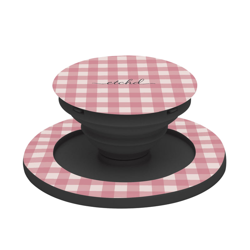 Blush & Cream Gingham Anneau de maintien et support-zoom-