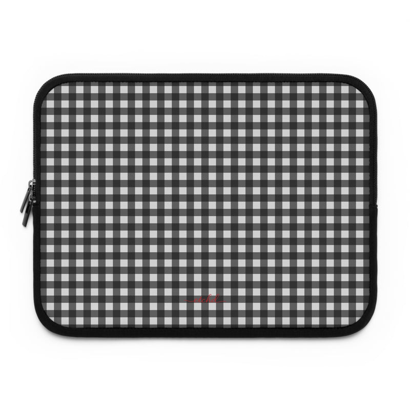 Black & White Gingham Laptop Sleeve-zoom-