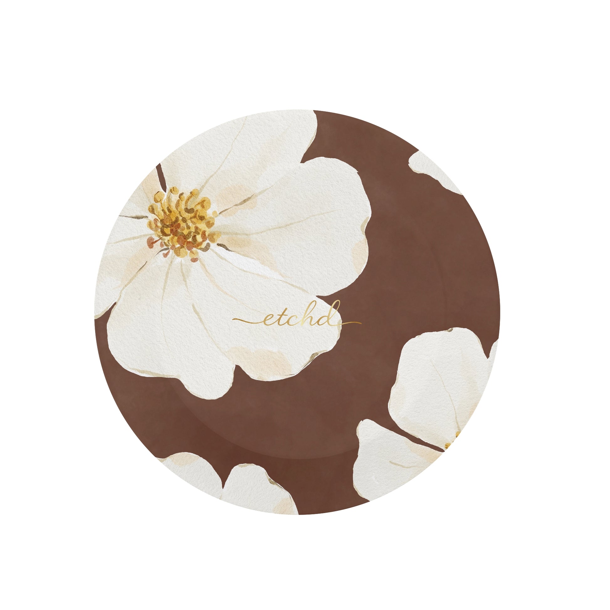 Mocha Blossom Phone Grip And Stand by etchd, view 3