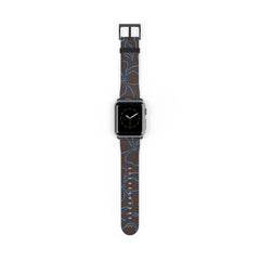 Espresso & Cerulean Floral Cinturino per smartwatch di etchd