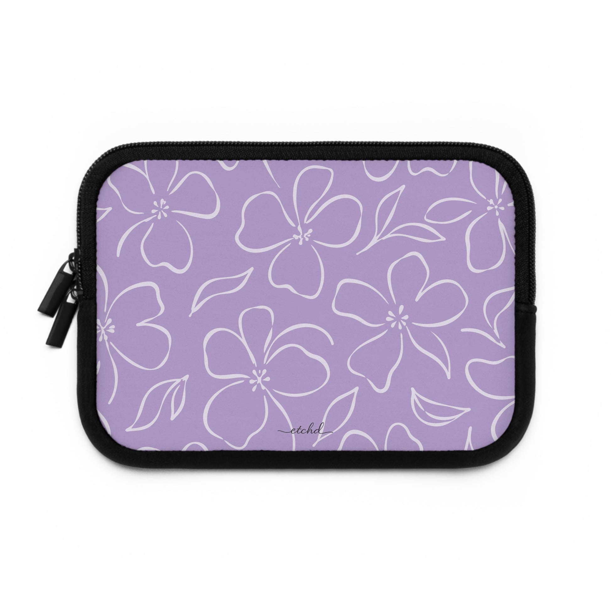 Lilac & Cream Floral Custodia per laptop di etchd, vista 2