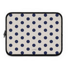 Navy & Cream Polka Dot Laptop Sleeve