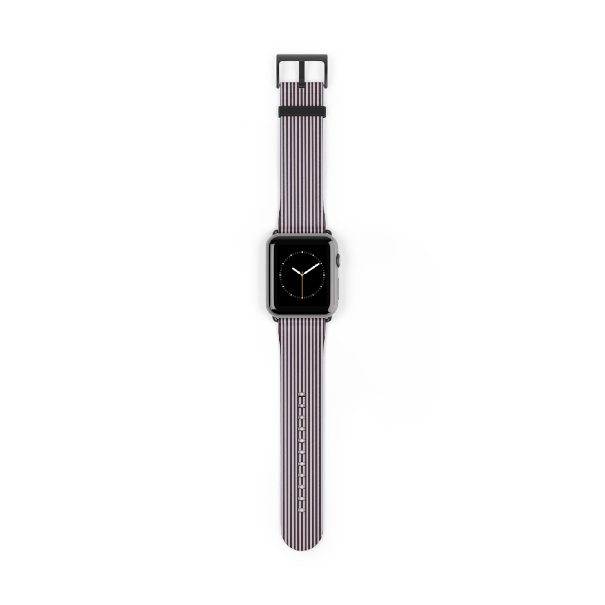 Blue & Cherry Striped Smartwatch Strap by etchd, view 2