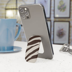 Brown Zebra Click-On Phone Grip by etchd, view 6