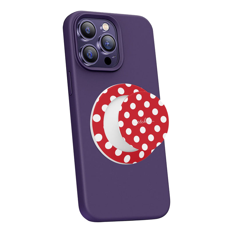 Classic Red Polka Dot Phone Grip And Stand-zoom-