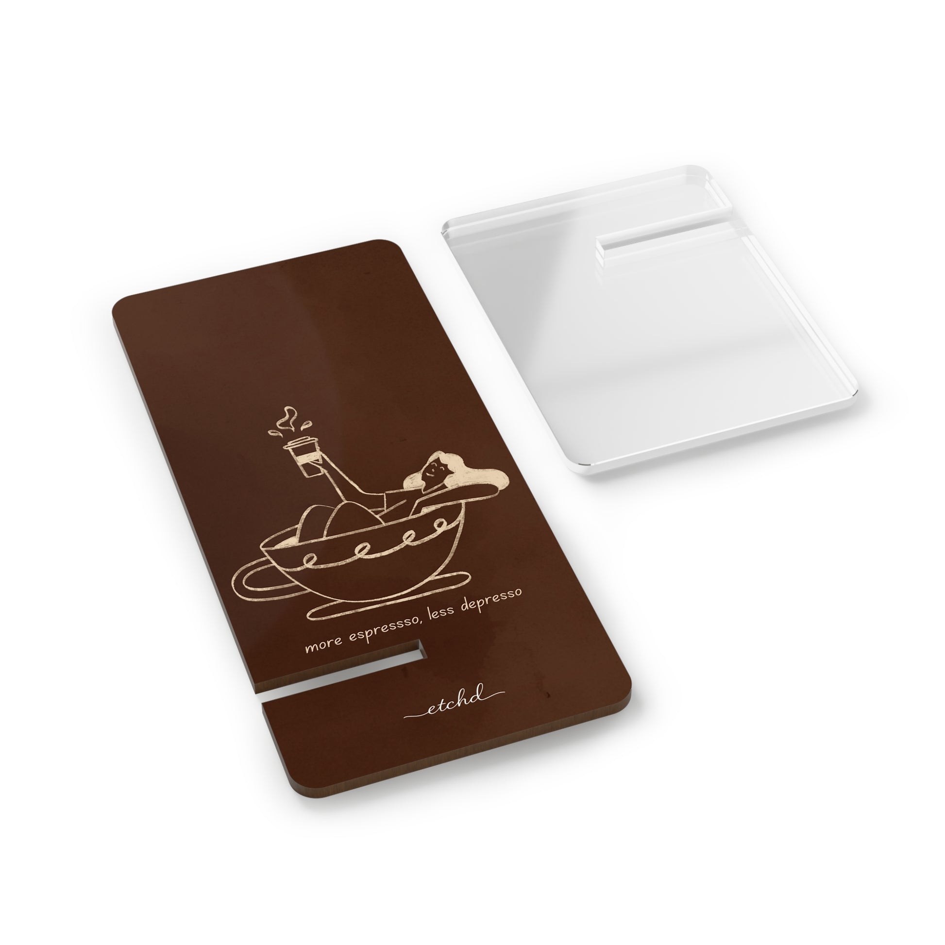 Ladies Espresso Phone Stand-2