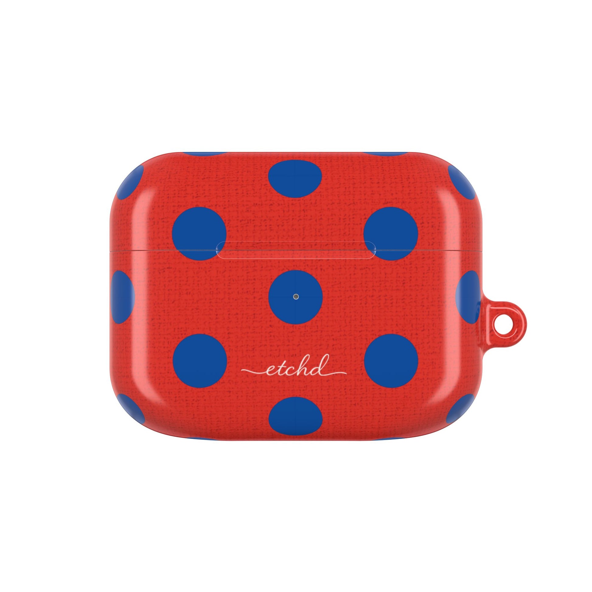 Cobalt & Poppy Polka Dot AirPod Case by etchd