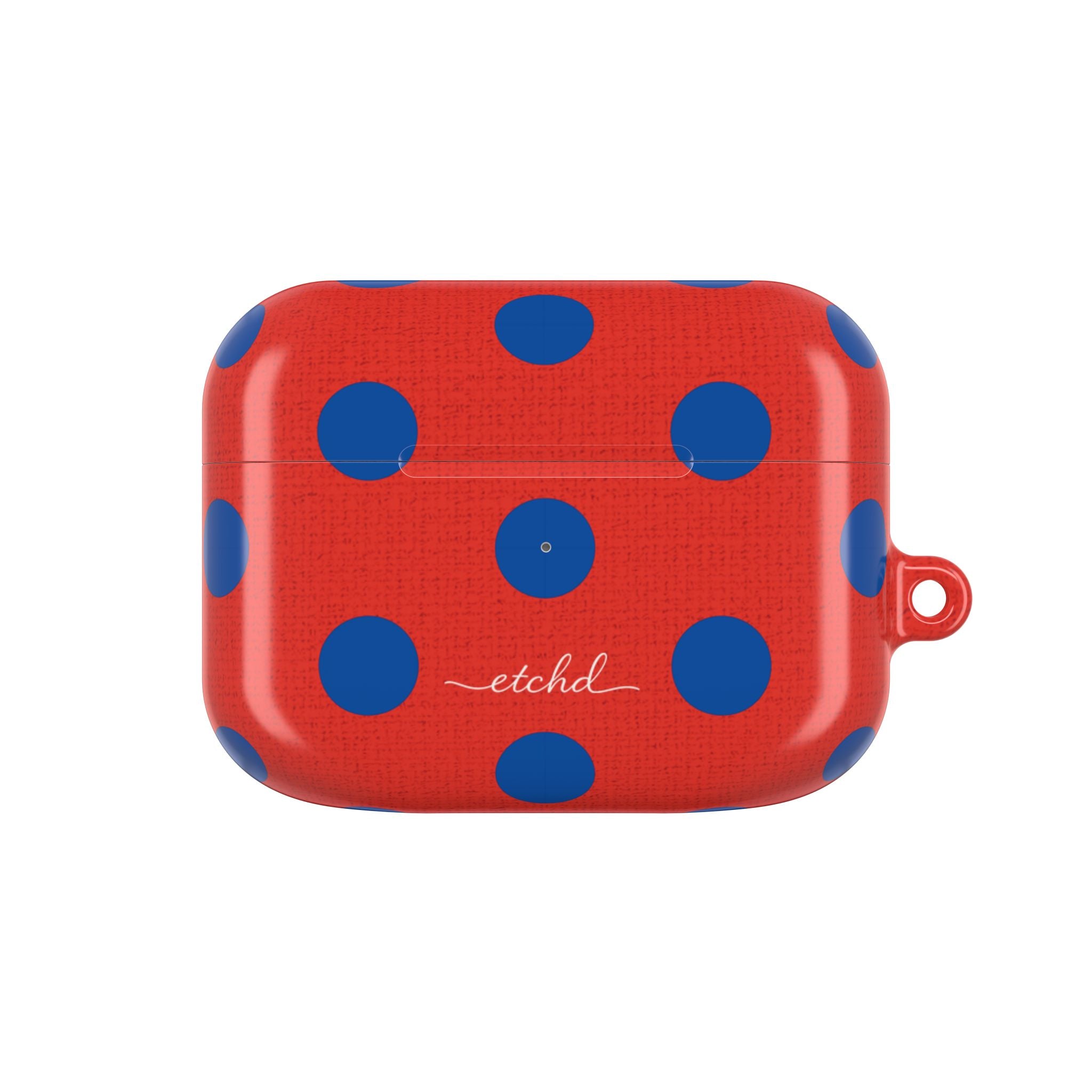 Cobalt & Poppy Polka Dot AirPod Case by etchd
