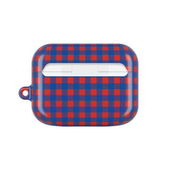 Cobalt & Poppy Gingham AirPod Case by etchd, view 7