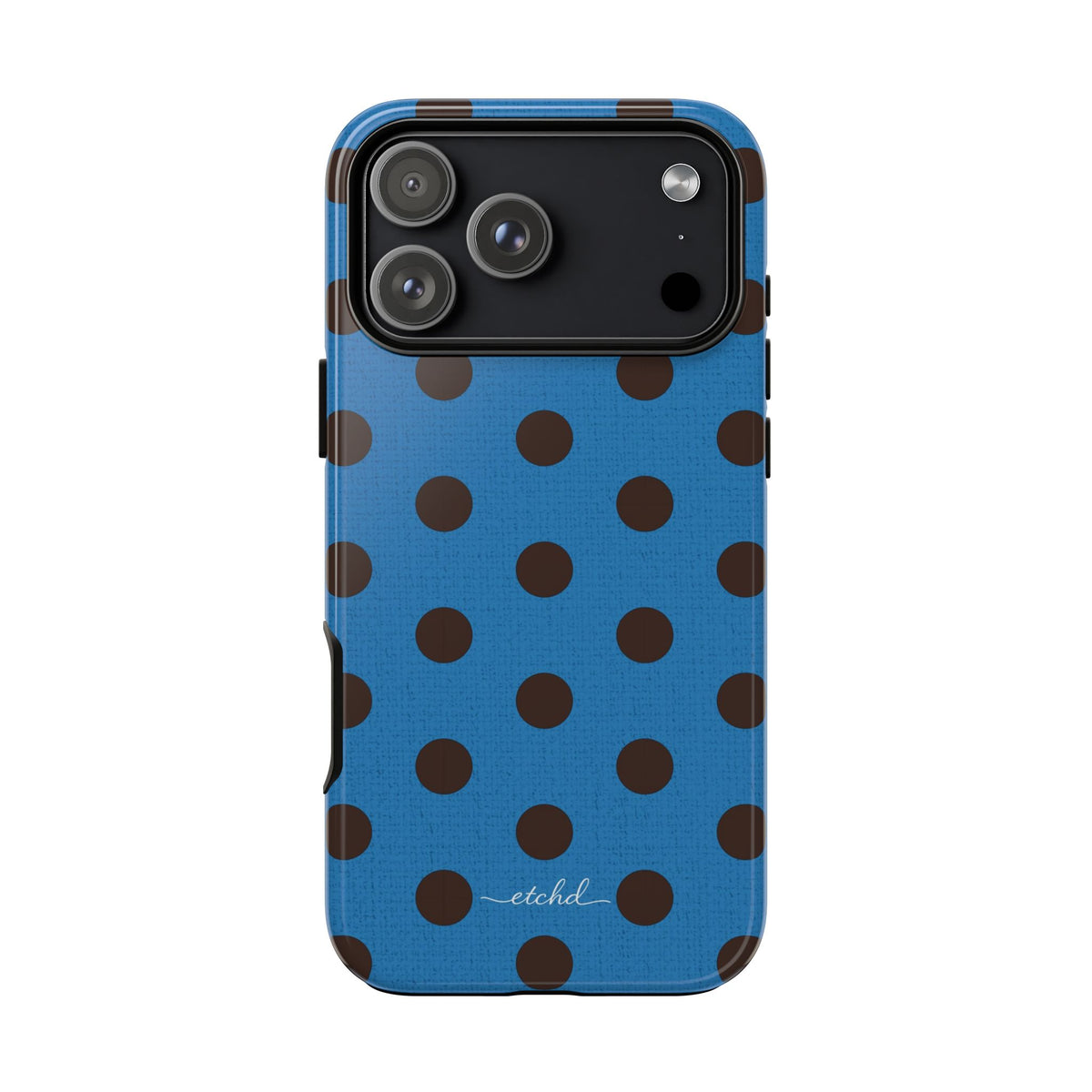 Espresso & Cerulean Polka Dot Phone Case by etchd, view 59