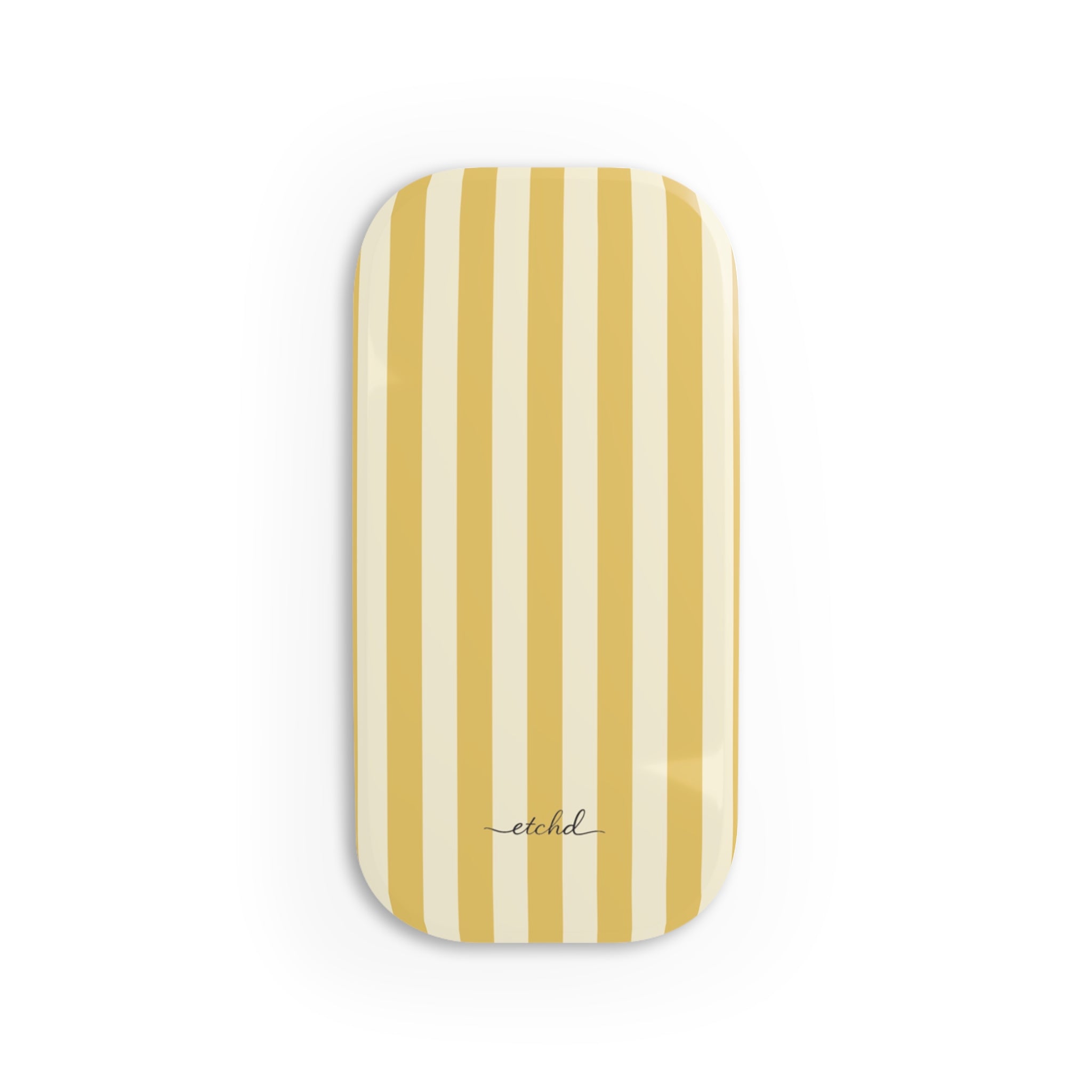 Butter & Cream Striped Click-On Phone Grip by etchd