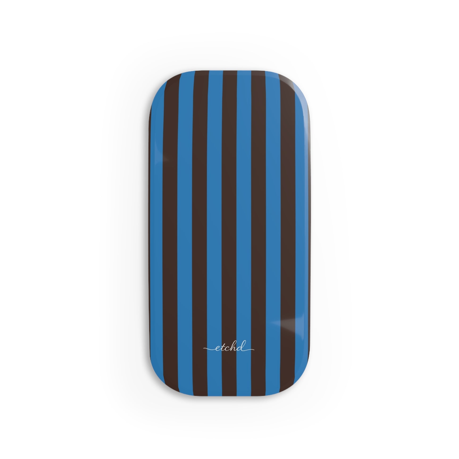 Espresso And Cerulean Click-On Phone Grip by etchd