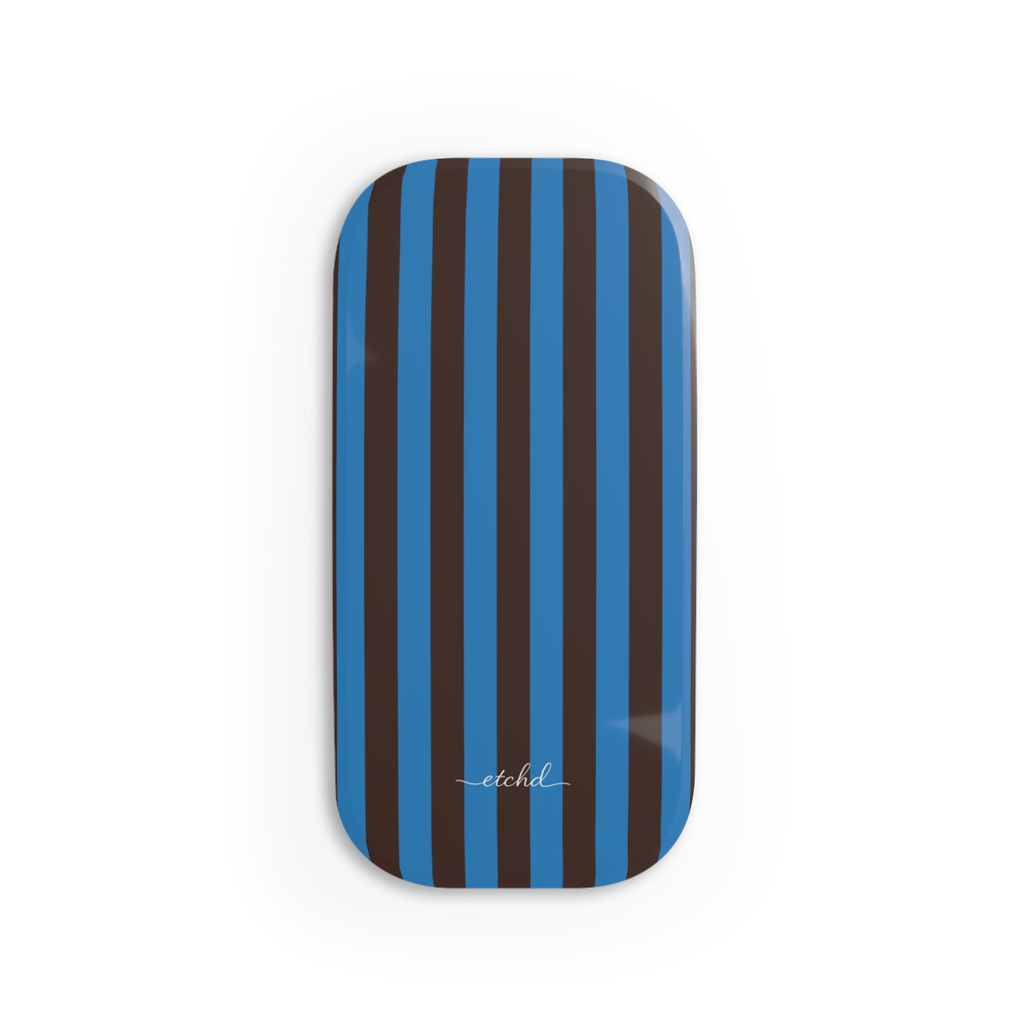 Espresso And Cerulean Click-On Phone Grip by etchd