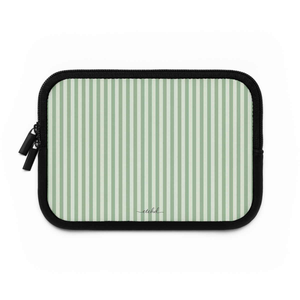 Sage & Cream Striped Custodia per laptop di etchd, vista 2