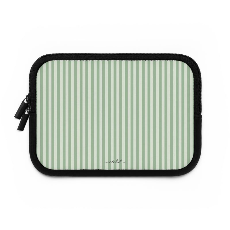 Sage & Cream Striped Custodia per laptop di etchd, vista 2