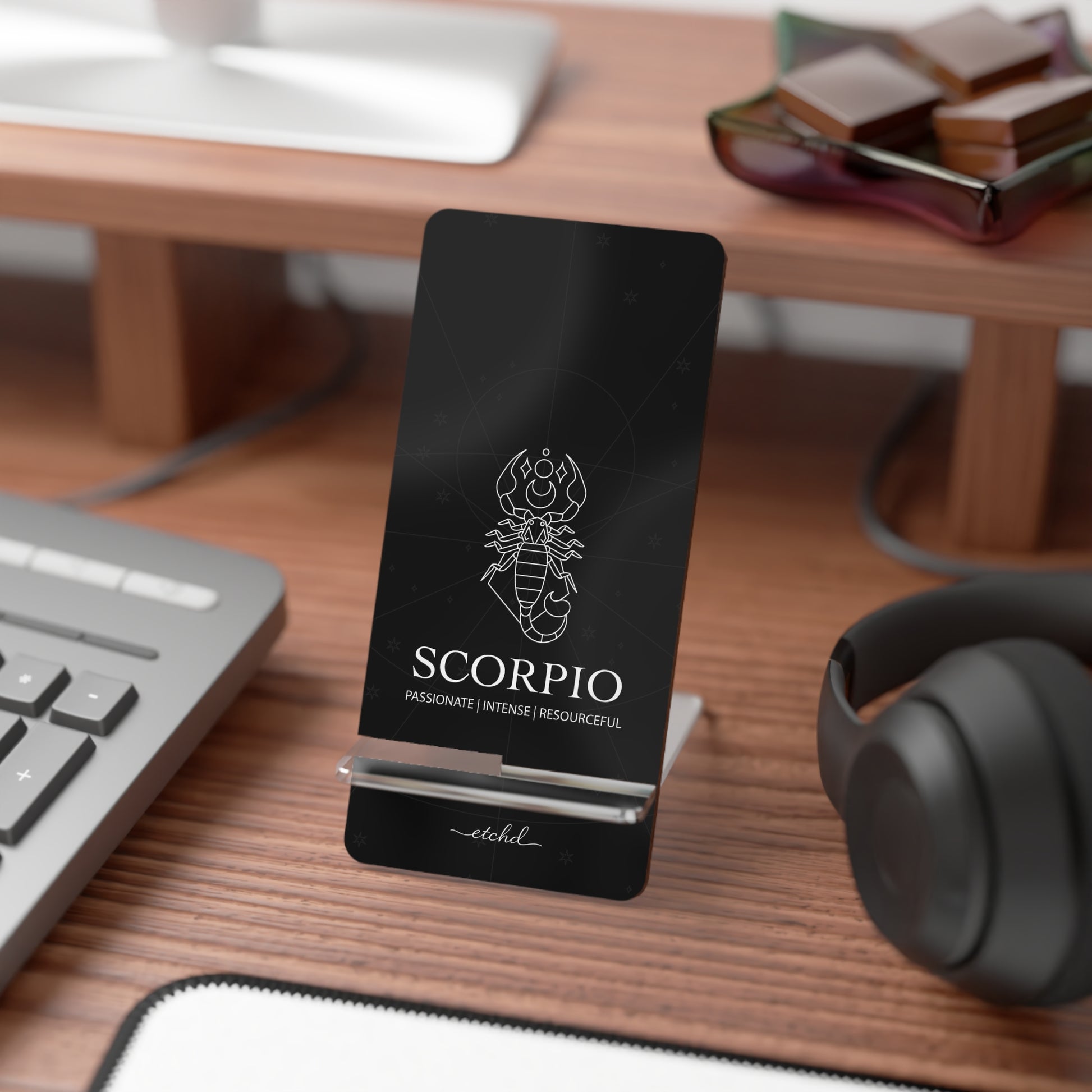 Scorpio Phone Stand by etchd, view 3