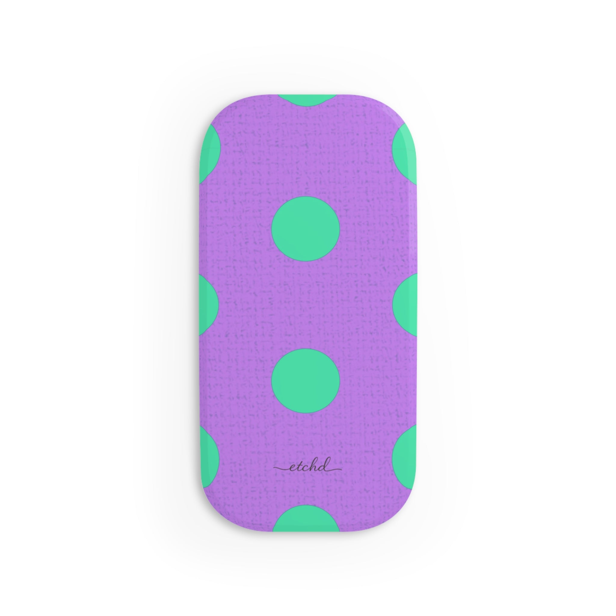Hypermint & Lilac Polka Dot Anello clip per telefono di etchd, vista 2